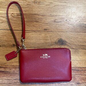 Red Coach Wristlet